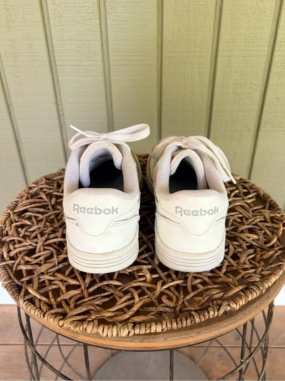 Reebok Club C 85 White Graphic Face Line Art Sneakers FU6817 Womens Size